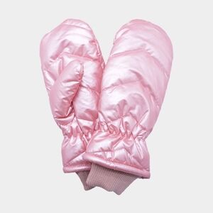 Pink Shiny Puffer Mitten Gloves Winter Fashion Accessories Trendy
